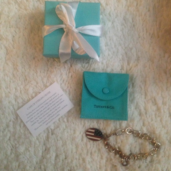 Y2K Tiffany & Co.Sterling Silver American Flag Charm Bracelet - Picture 2 of 4